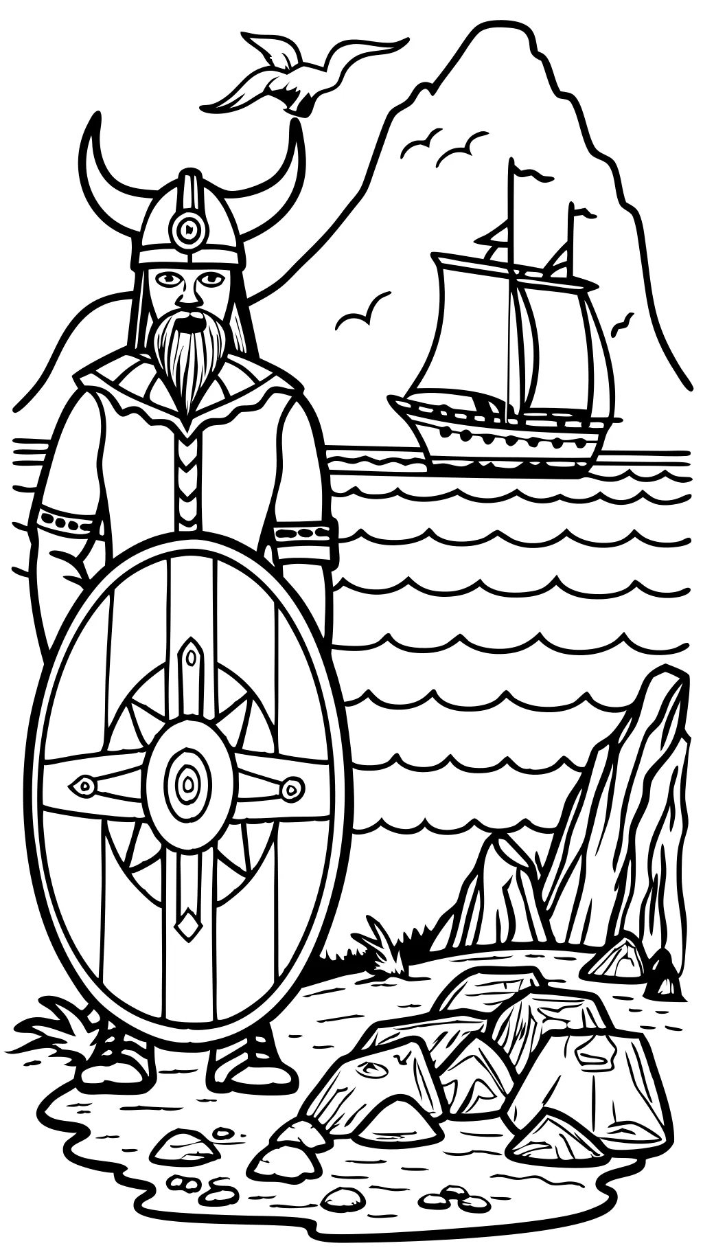 viking coloring page